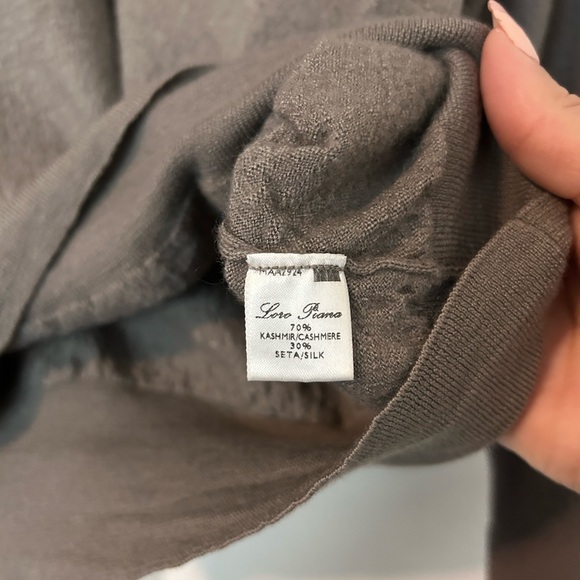 Loro Piana Taupe Womens Crewneck Sweater cashmere and silk - Picture 4 of 13